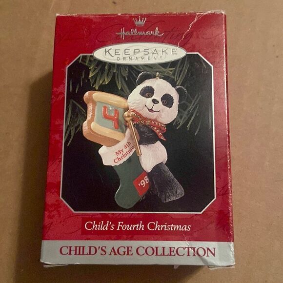 Hallmark 1998 Child’s Age Collection Child’s Fourth Christmas Ornament in Box - Picture 2 of 6